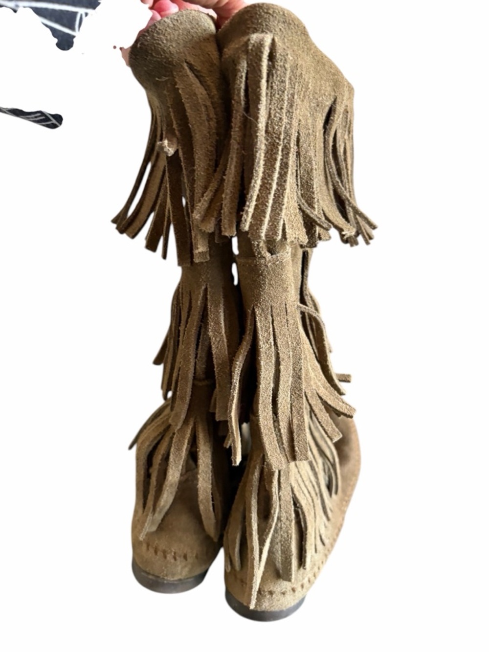Minnetonka 3 Layer Fringe Moccasin Boots - Picture 4 of 7